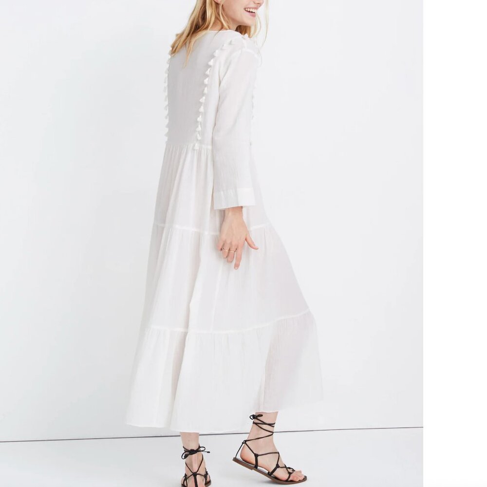 MADEWELL Tassel Cover-Up Caftan Dress - Picture 4 of 13